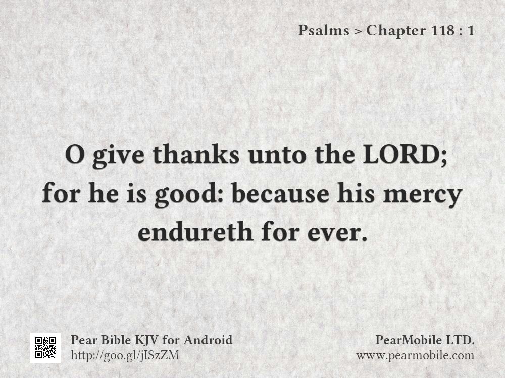 Psalms, Chapter 118:1